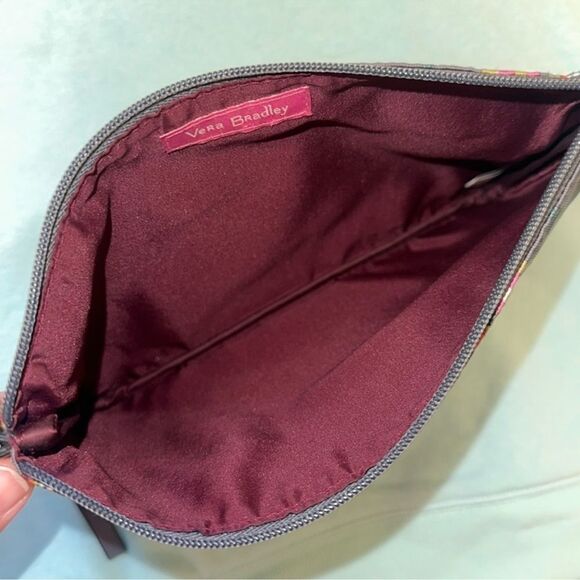 Vera Bradley City Plaid Midtown Gray Multi Nylon Wristlet Pouch - Picture 6 of 6